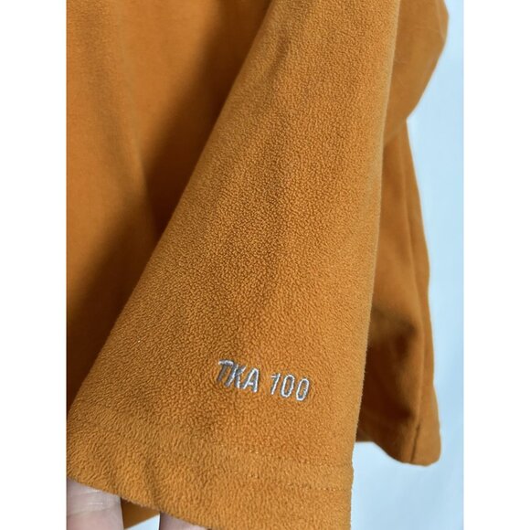The North Face Boys Medium TKA 100 Fleece Pullover Jacket Orange 1/4 Zip - Picture 6 of 12